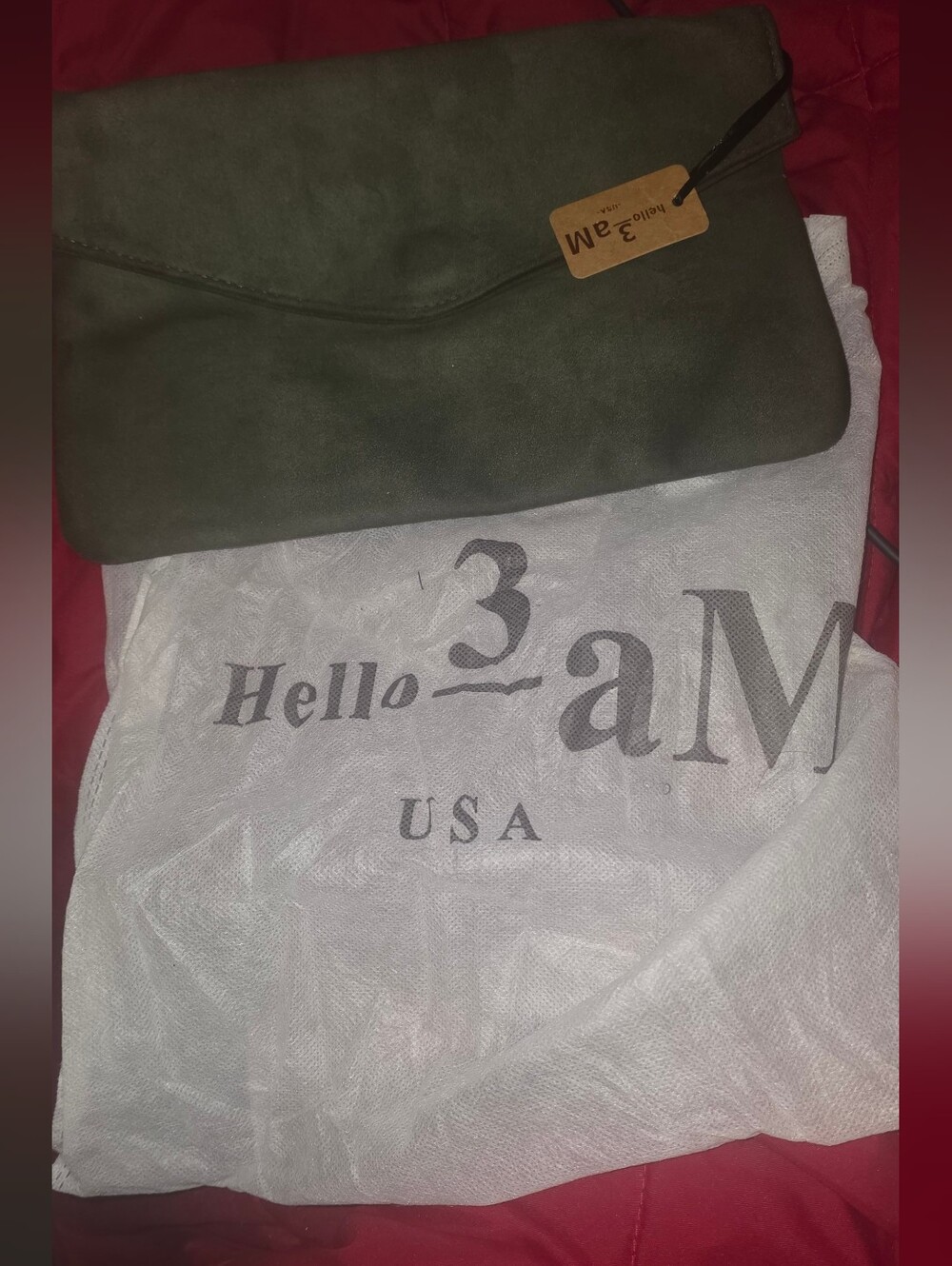 Olive Green Womens Clutch Bag